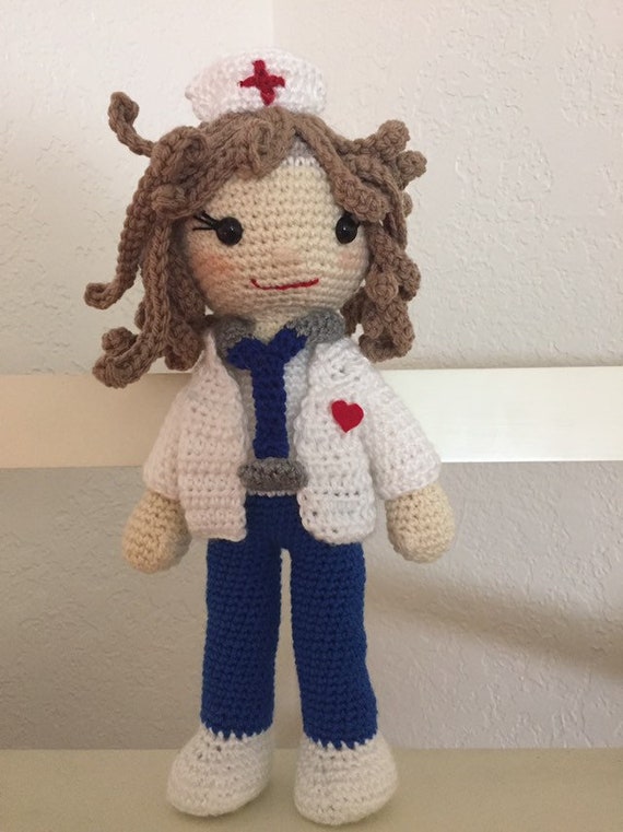 crochet nurse doll