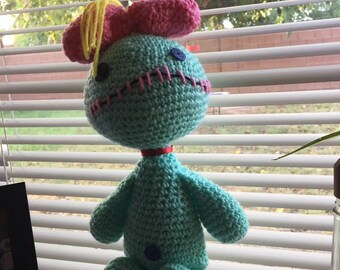 Crocheted Scrump Doll Inspired by Lilo, Acrylic Yarn, 13 Inches