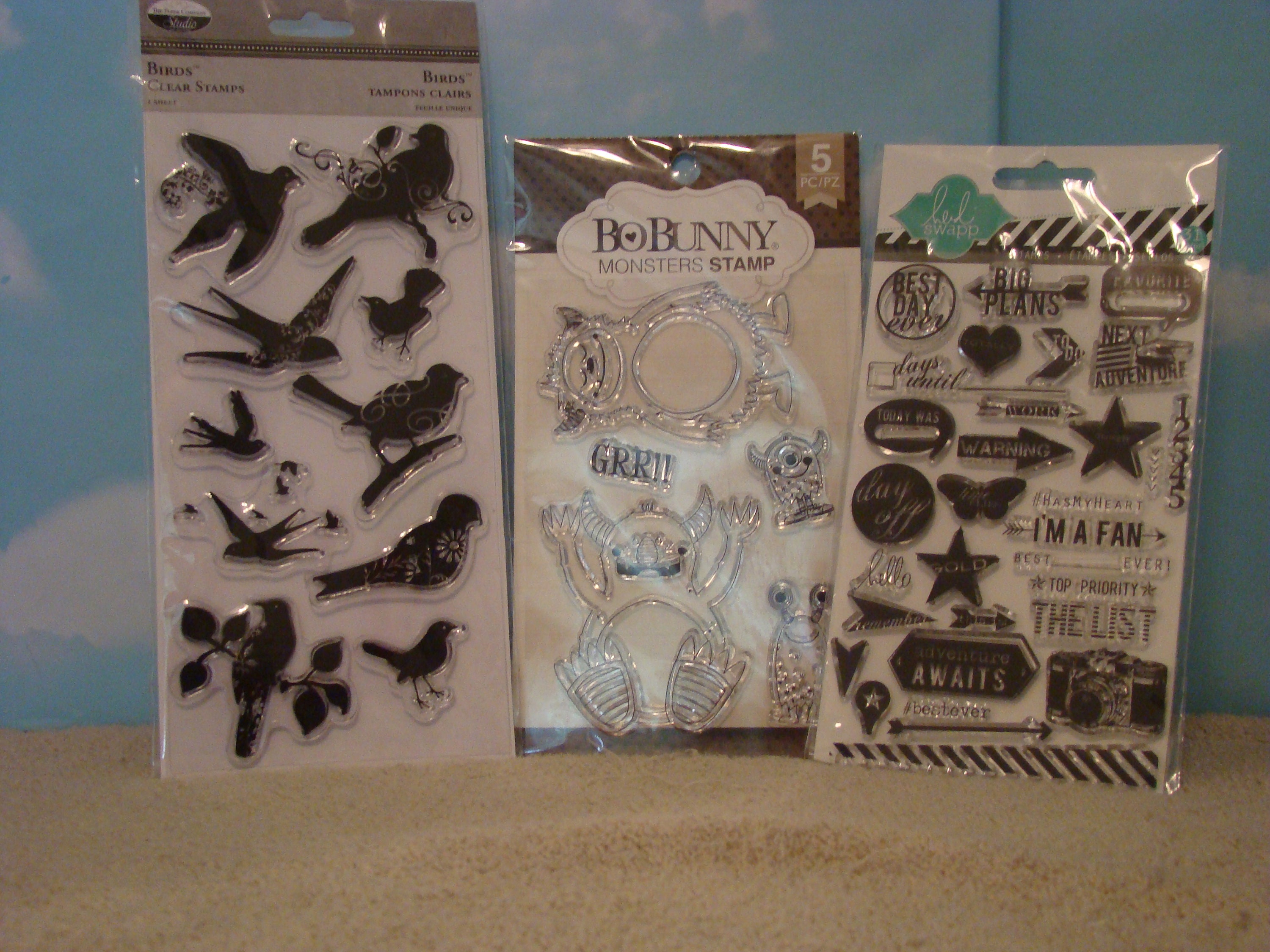 3 Complete packs of Clear rubber stamps Etsy 日本