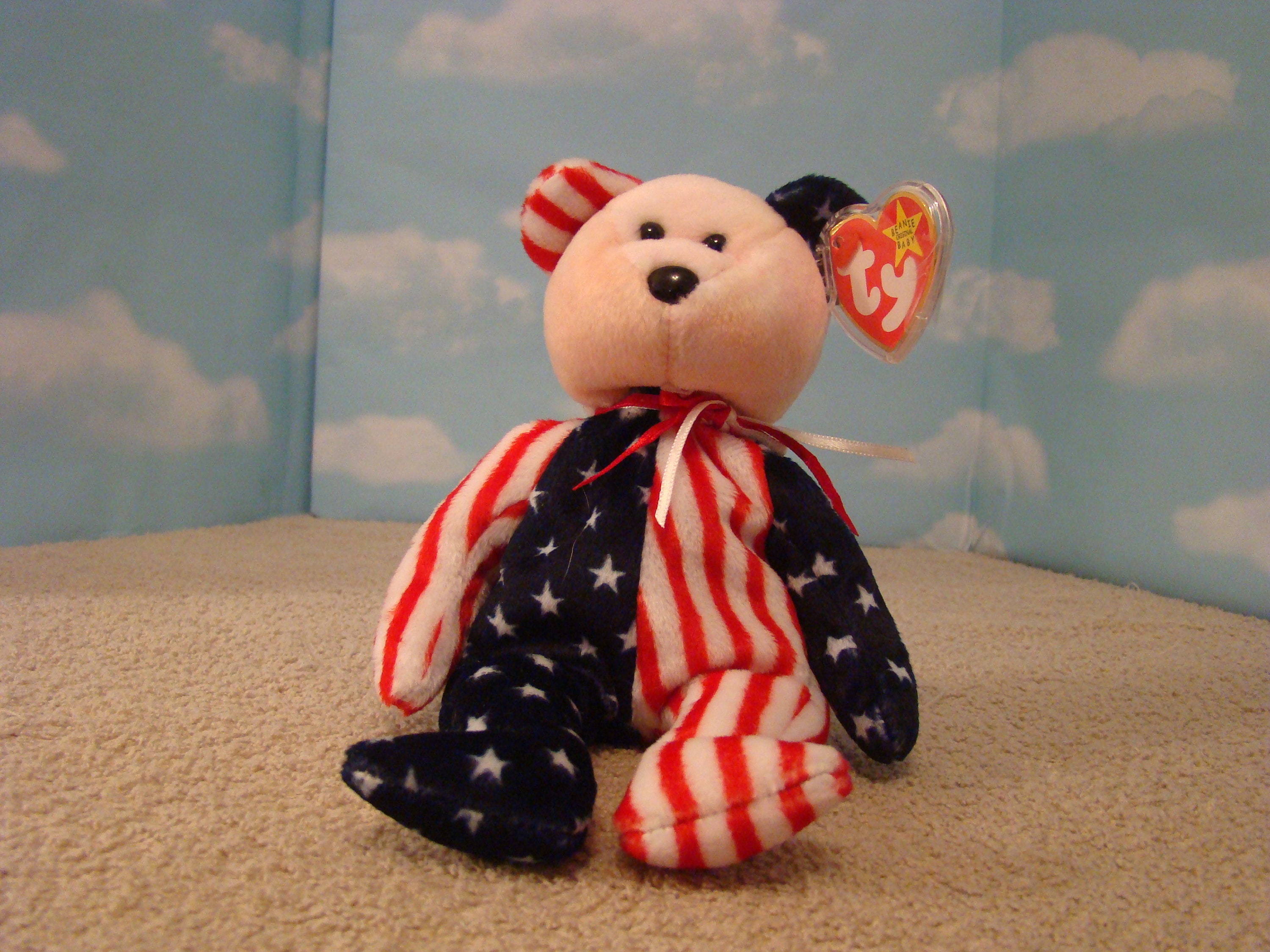 spangle the bear beanie baby