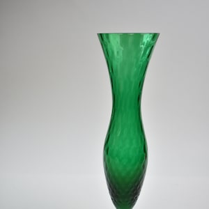 Vintage Kunstglas, grüne Wirbelglas vase