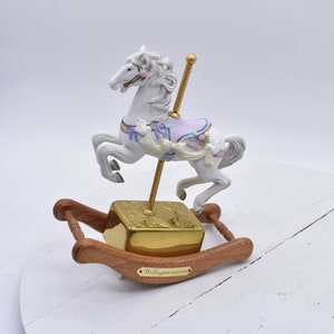 Vintage 1990 Gifted Design Musical Carousel Rocking Horse