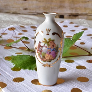 VINTAGE  Miniature PORCELAIN  Vase Limoges France, #120120