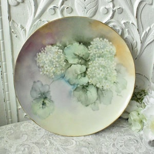 T and V - Hand Painted Dish - Limoges France - Vintage Pleate - 11&quot; singned by artist, #01222020