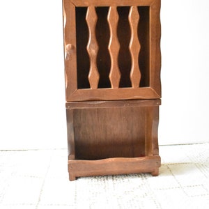 Vintage Solid Wood Wall Hanging Display Cabinet Shelf spice rack