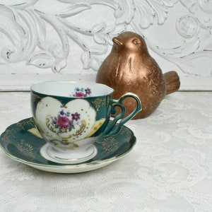Green Teacup and Saucer, #11122019