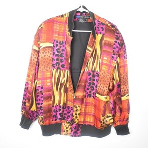 I.B DIFFUSION Retro Vintage BOMBER silk Jacket