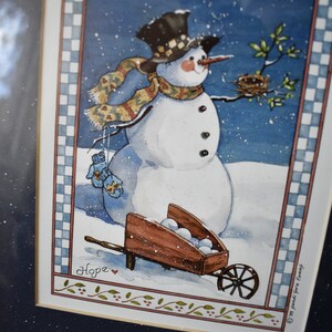 RISTAMPA IMMAGINE vecchia stampa PUPAZZI DI NEVE, Speranza 1993