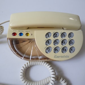 RARE VTG Beige Push Button  Telephone, #092721