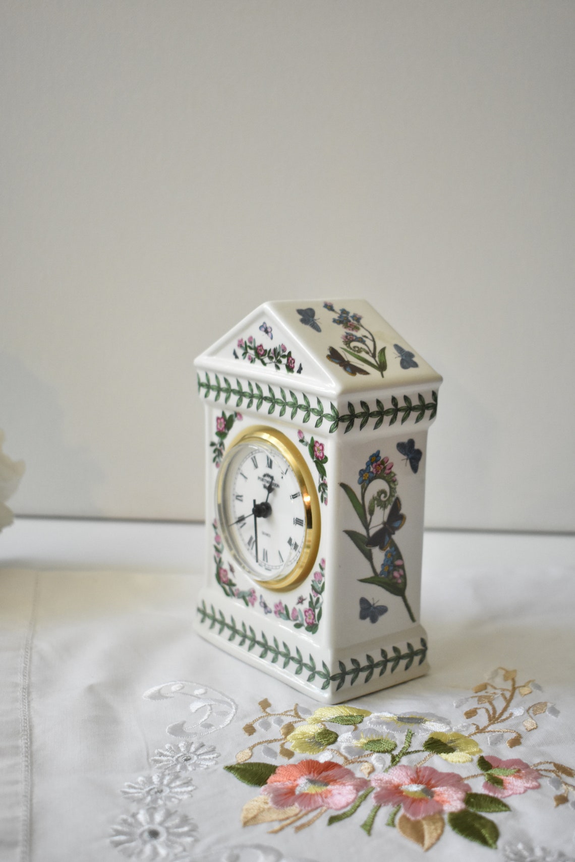 Portmeirion Ceramic Tabletop Clock Cottagecore Clocks Home Etsy