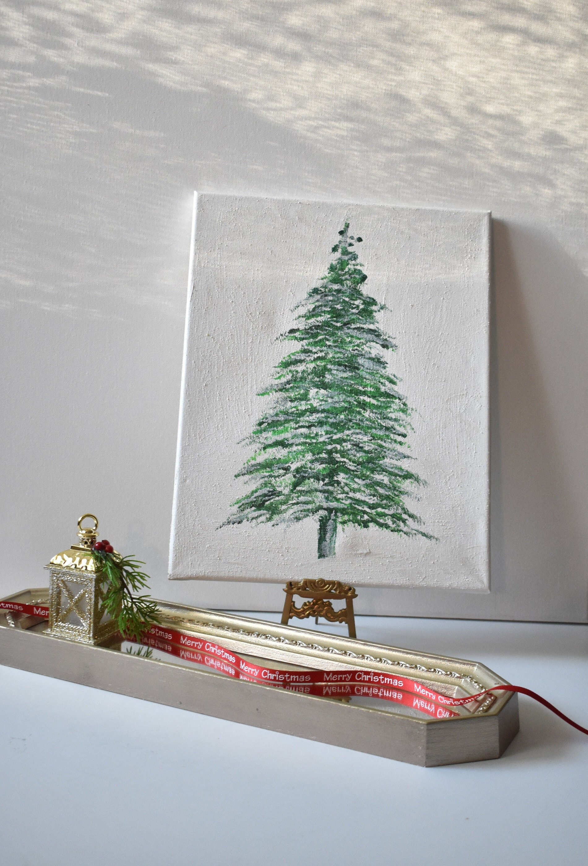 アクリル画 題名「クリスマスツリー」 アクリル画 題名「クリスマスツリー