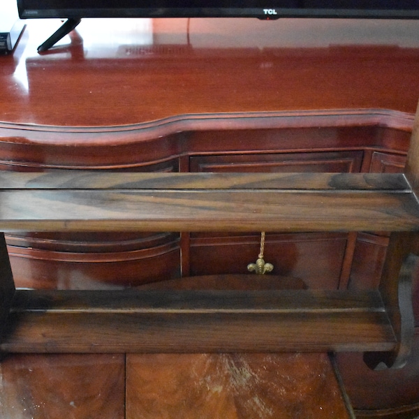 Vintage Solid Wood Wall Hanging Tea Cup Saucer Display Shelf