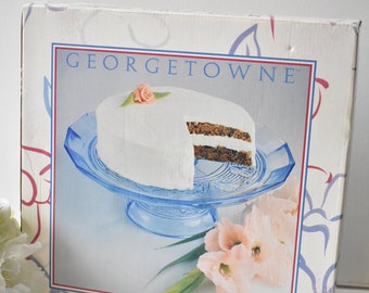 Vintage Glass Pedestal,  Cakeplate. Georgetown essentials the toscany collection