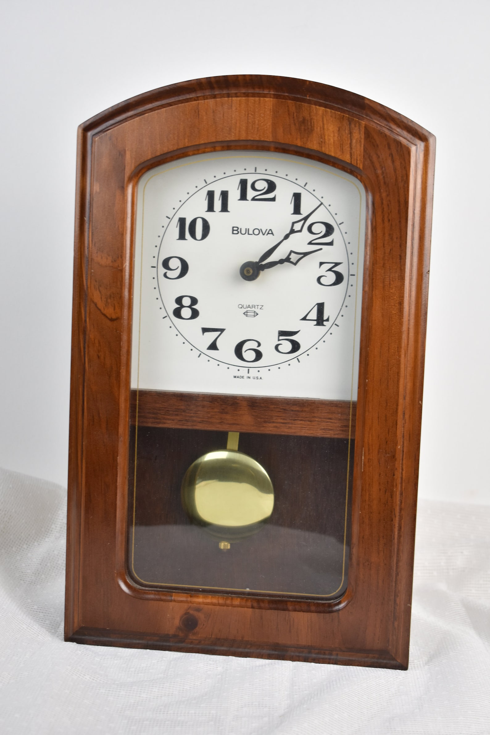 Bulova wall clock quartz operated no chime Etsy