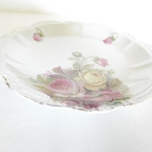 Vintage Decorative plate  PM Bavaria Shabby chic Roses