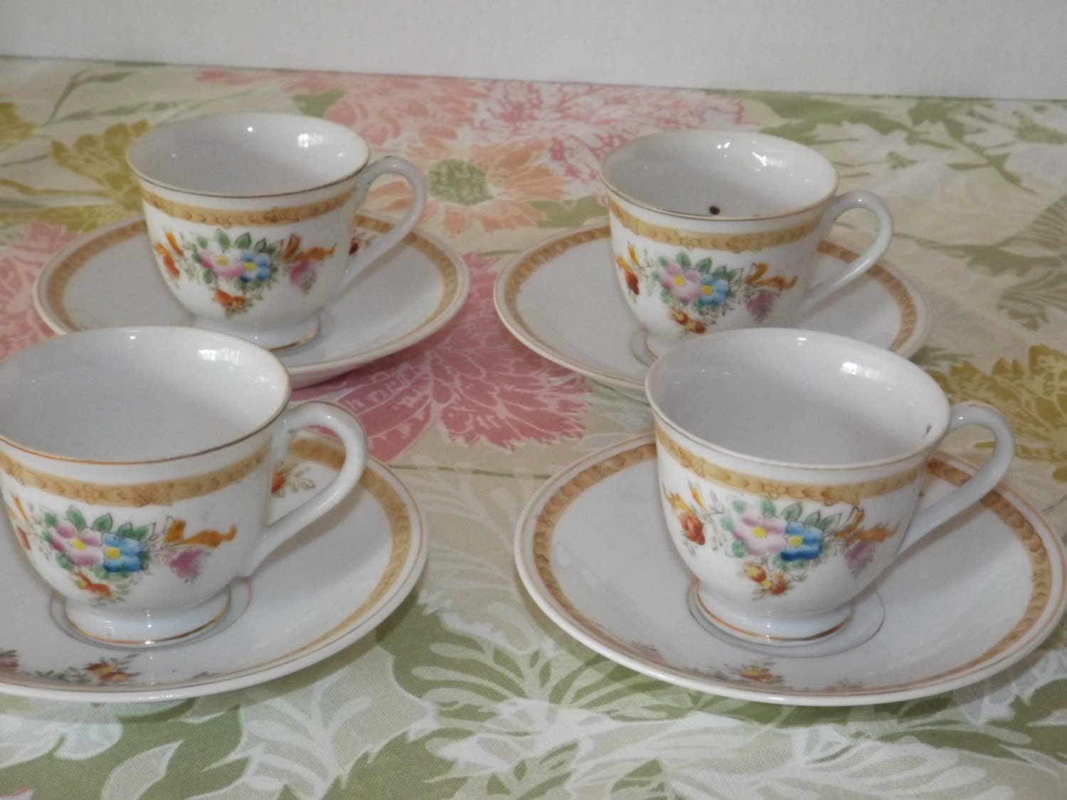 Occupied Japan Cups and Saucers Vintage Set of 4 Tea Cup S& Etsy
