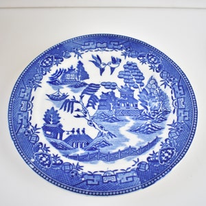 MORIYAMA BLUE WILLOW China  Plate Made in Japan, #021021P