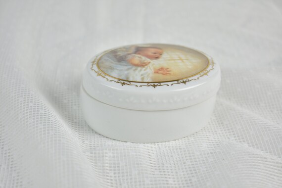 1998 Roman Inc God's Treasure Baby Porcelain Box Children's Prayer, #012521 View 5