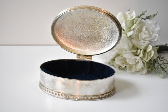 Vintage Trinket Box, Metal Jewellery Box, Keepsak… - image 7