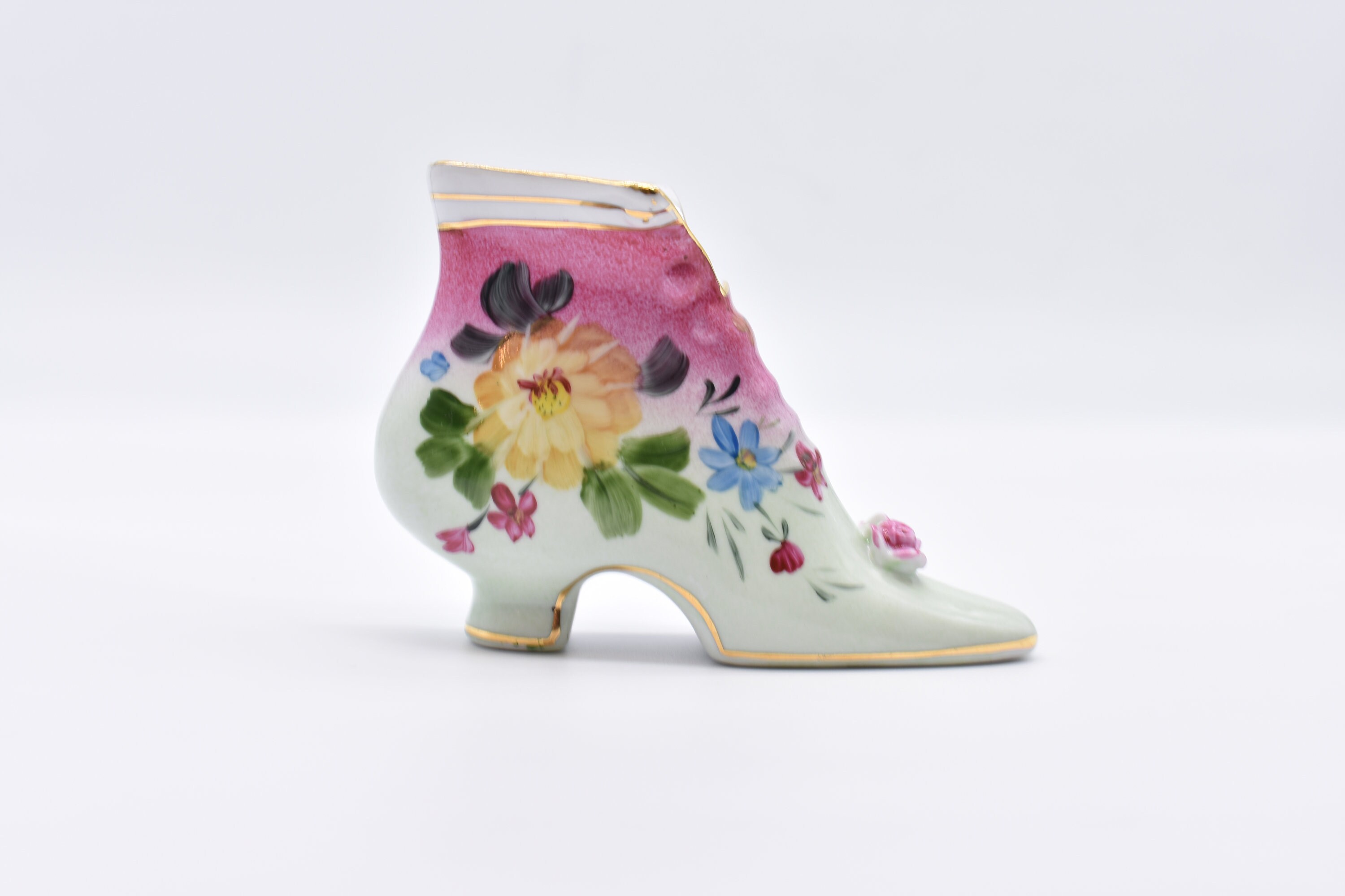 Victorian Boot Pattern Ladies Victorian Boot -3D Flowers and Gold Accent, Formalities by Baum ...