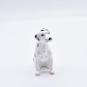 Vintage Dalmatian Dog ceramic figure, Knick knack dog figurine, Fox, Dog Figure, #091922