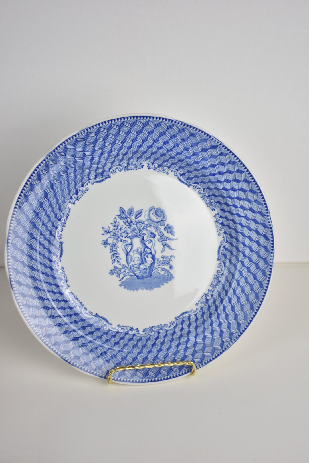 Vintage Spode portland Vase 10.5 Dinner Plate the Spode Blue Room
