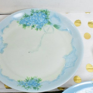 Vintage Selb Bavaria Hand Painted Plate Blue, Salad Plate #T8