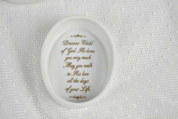1998 Roman Inc God's Treasure Baby Porcelain Box Children's Prayer, #012521 View 2