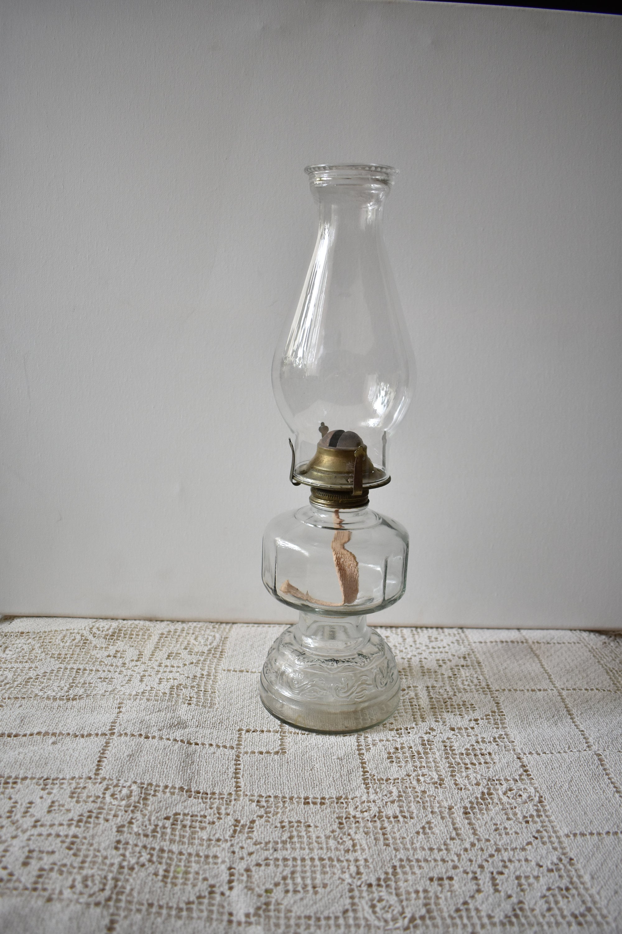 ヴィンテージ【LamplightFarms】オイルランプ 高さ約42.5㎝未使用 Vintage Lamplight Farms Large Oil Lamp Clear Glass, #050522 - Etsy