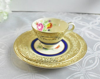 Vintage Tea Trio Set for One Perfect for a Special Tea Party, Bridal Shower Gift, Tea Party Birthday, Bridesmaid, Will You Be My Bridesmaid?