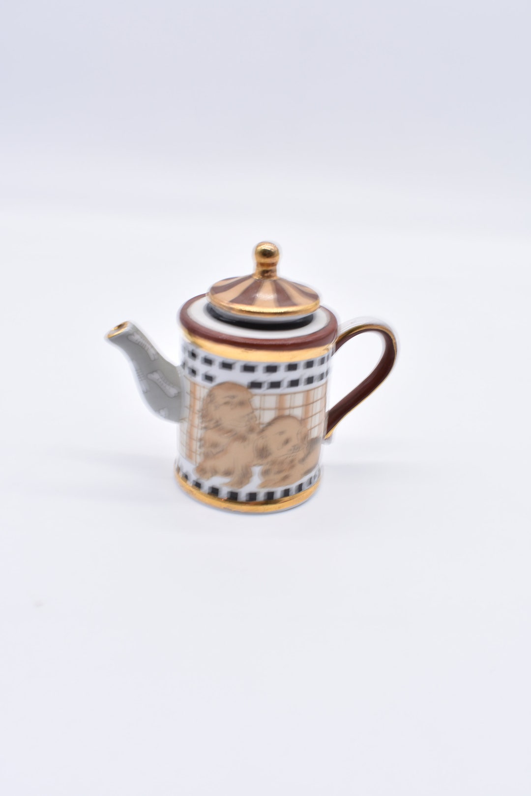 Vintage Miniature Teapot, Miniature Ceramic Teapot, Vivian Chan