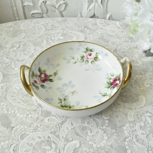 Vintage Hand Painted Nippon  ROSES BOWL DISH, #01082020
