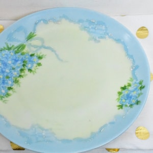 Vintage Favorite Bavaria Hand Painted Plate Blue, Salad Plate #T8