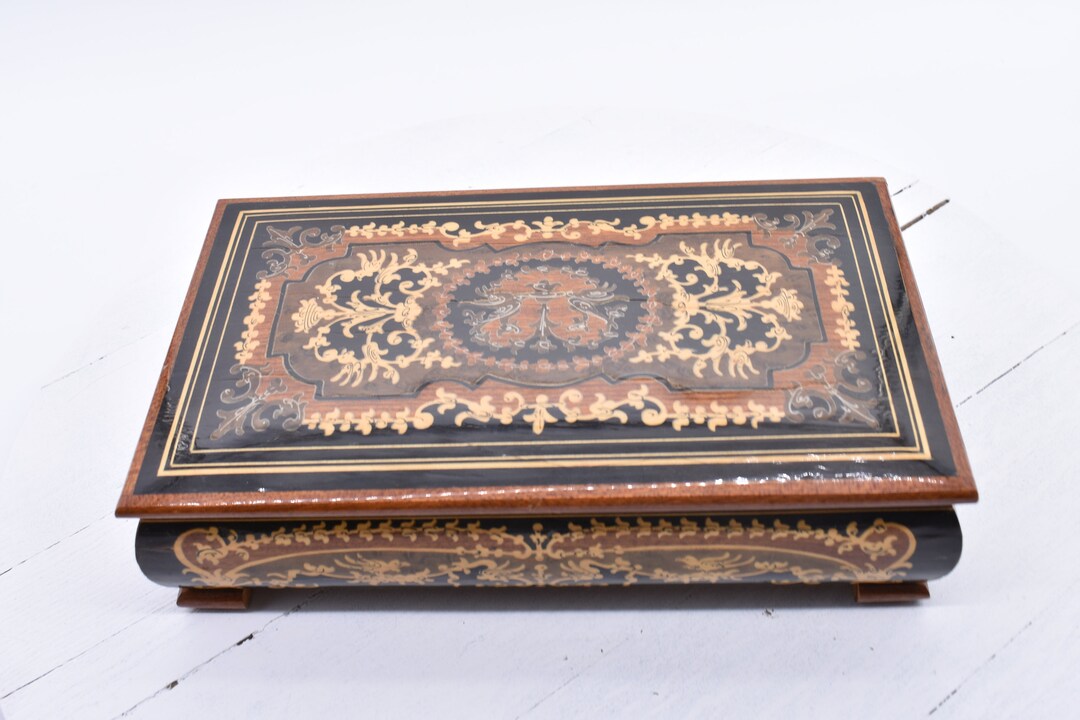 Marquetry Vintage Swiss Music & Jewelry Box, Plays dr Zhiwago, Mapsa Etsy