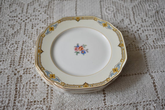 W.H. Grindley & Co Ltd Ivory the Albany Plate Set of 6 England