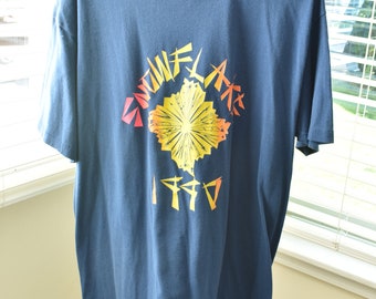 Rare Vintage STEDMAN Snowflake 1990 T Shirt 90s XL