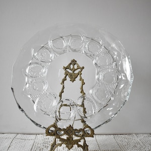 Vintage Crystal Deviled Egg Plate with Dogwood Pattern, Deviled Egg Dish Plate , 12 Eggs,  #022622