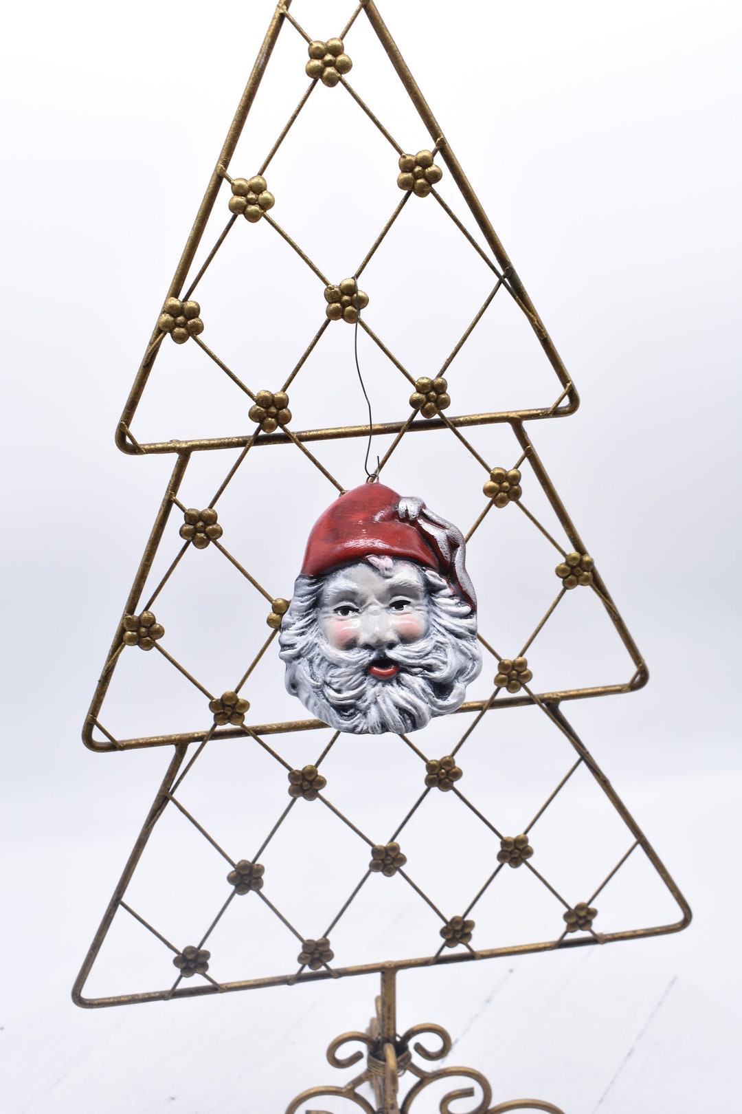 Ceramic Christmas Ornament Hat Santa Claus Etsy
