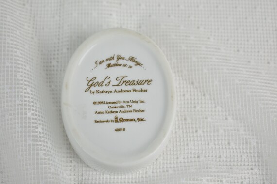 1998 Roman Inc God's Treasure Baby Porcelain Box Children's Prayer, #012521 View 4