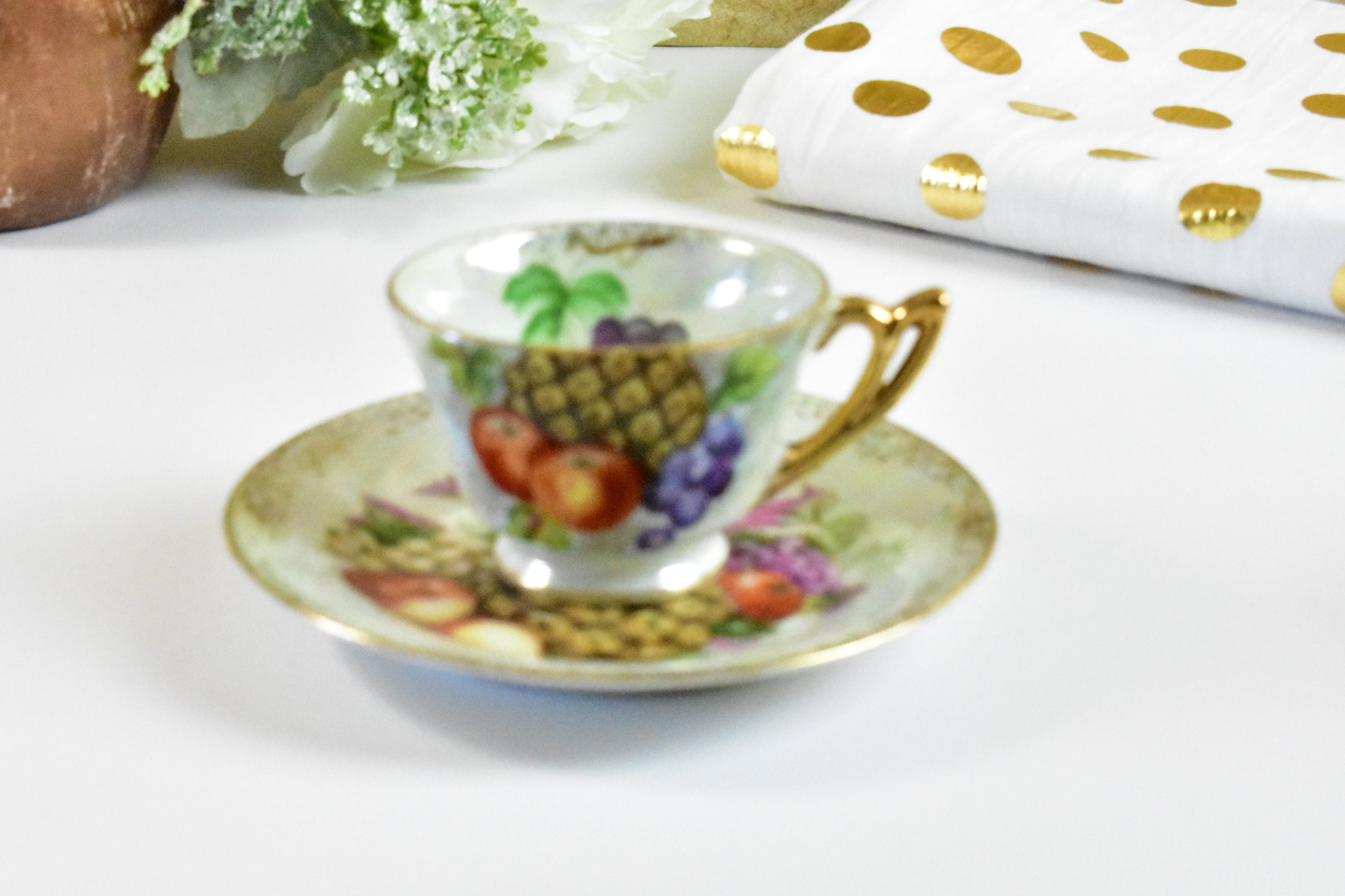 Vintage Bone China Tea Cup & Saucer Rosses #0183 Made in Japan - Etsy