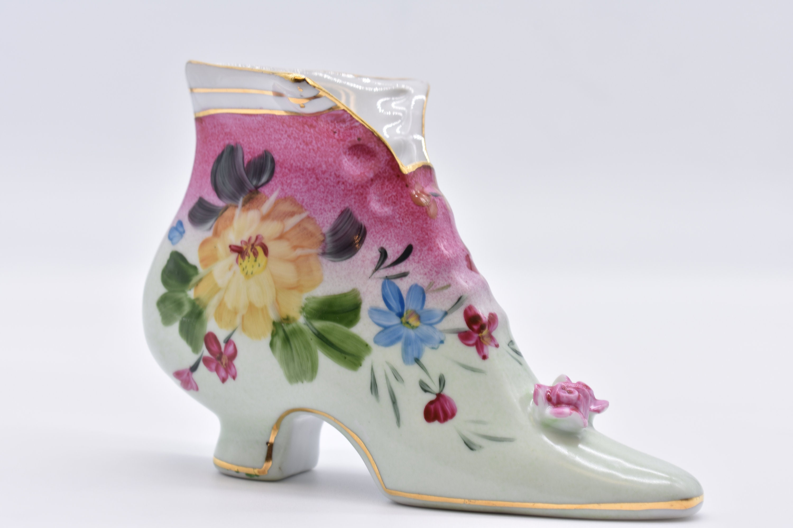 Victorian Boot Pattern Ladies Victorian Boot -3D Flowers and Gold Accent, Formalities by Baum ...