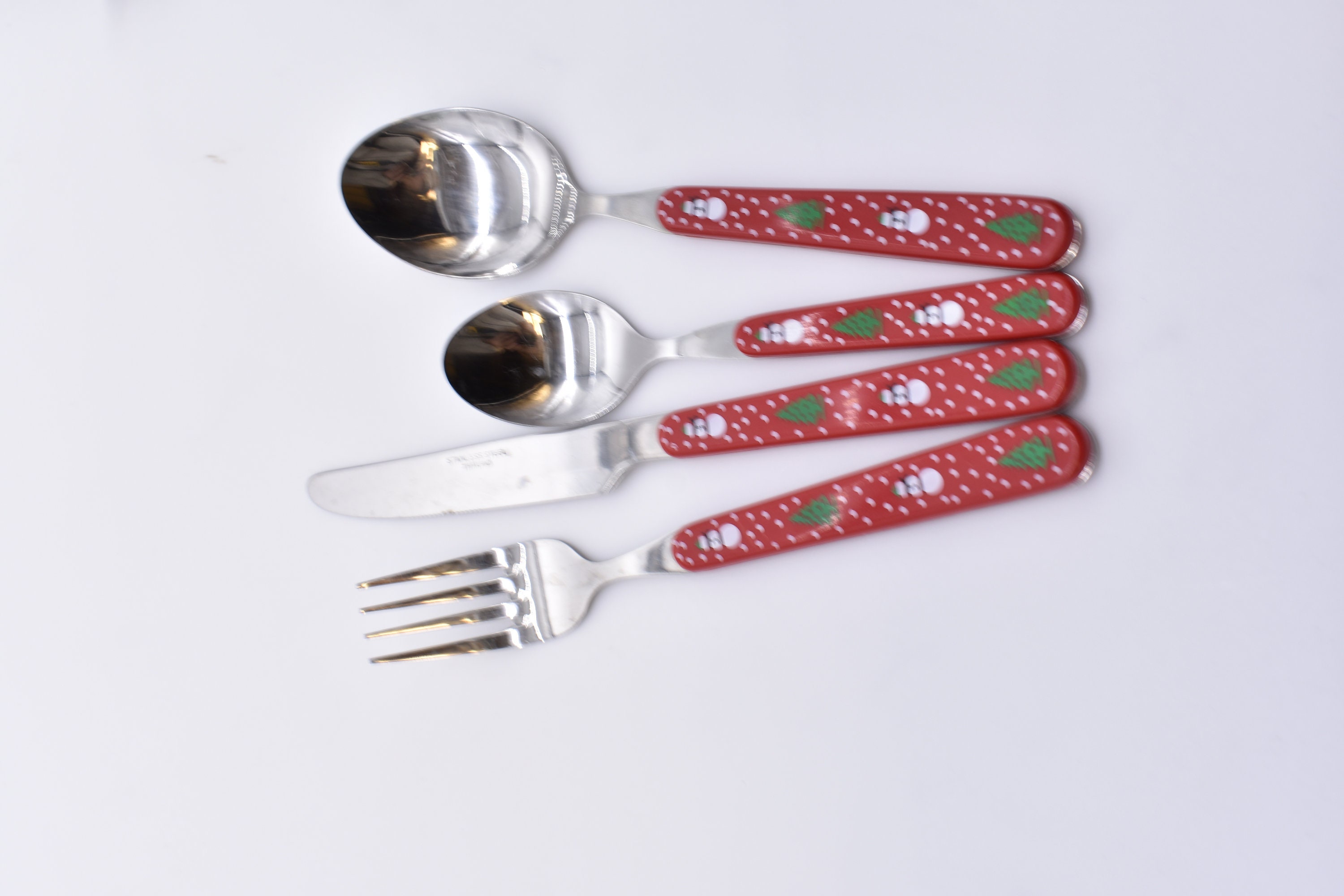 YDoLimmer Weihnachtsbesteck Set - 2-tlg. Gold Löffel & Gabel Mit Weihnachtsmotiven