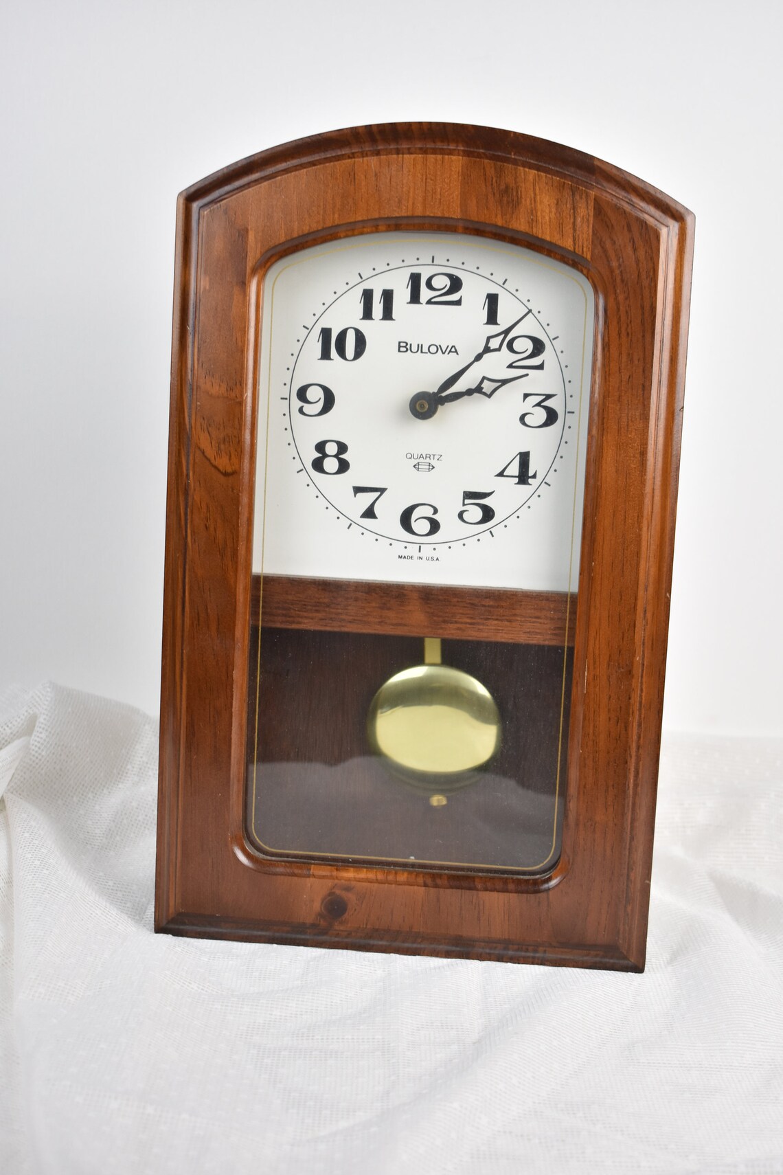 Bulova wall clock quartz operated no chime Etsy