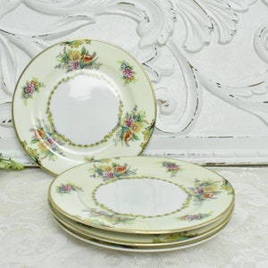 Vintage China 4 Lot Noritake China  M Japan Bread Plate 6-1/4&quot; Cream and White Background, #11172019