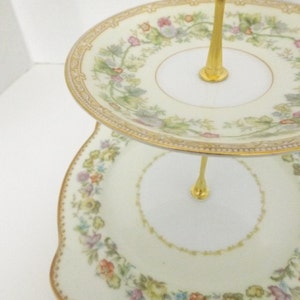 Lovely 2 Tier Cake/Cupcake Stand, Tiered Cake Stand, Tea party, Bridal Shower, Baby Shower, Beach Wedding. Cupcake Stand,  #0305-02