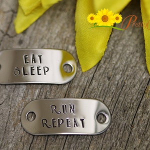 Shoe Tags, Hand Stamped Running Shoe Tags, Runners Gift, Lace Tags, Shoelace Clips, Lace Decoration Charm, Shoe Jewelry Accessories