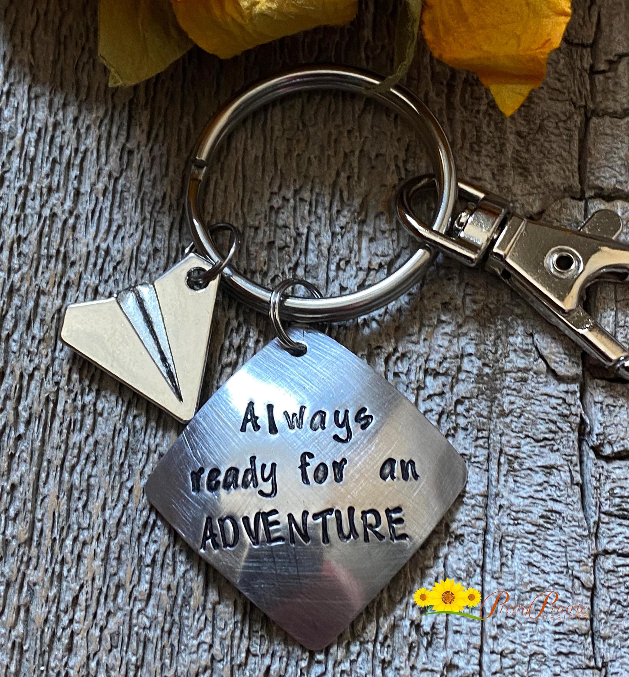 Ready for an Adventure Keychain, Paper Plane Keychain, Backpack Tag ...