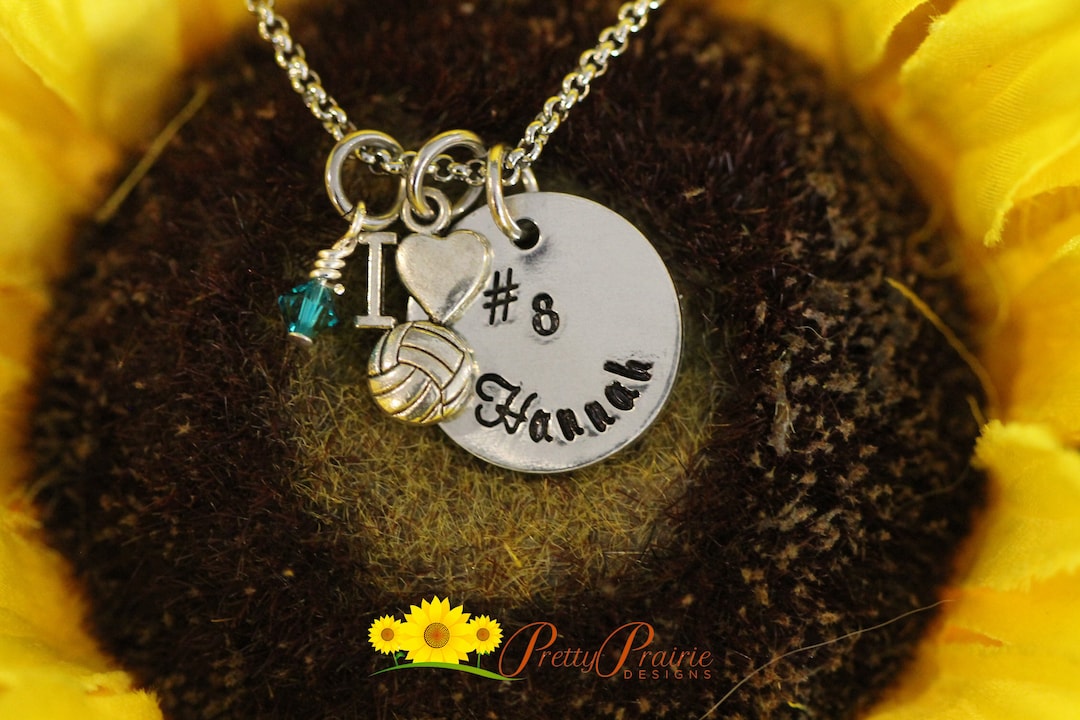 Personalized Water Polo Necklace, I Love Water Polo Jewelry, Team Gift