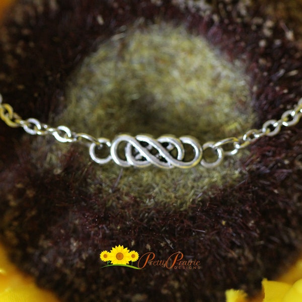 Silver Celtic Knot Bracelet, Celtic Anklet, Dainty Jewelry, Eternity Symbol, Love, Faith, Friendship, Friend Gift, Sorority Sister Gift