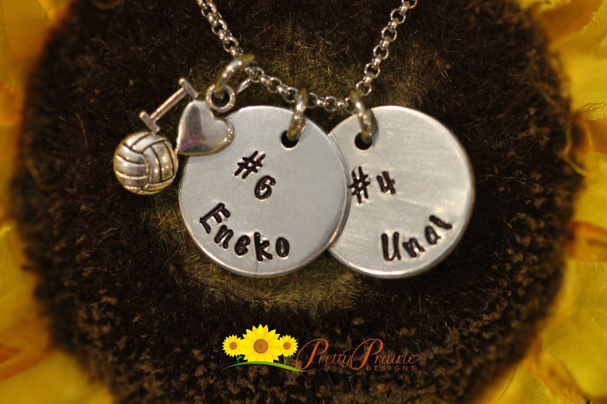 Water Polo Multiple Disc Necklace Personalized Water Polo Etsy